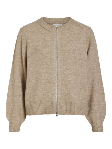 VIZICHY O-NECK L/S ZIP KNIT CARDIGAN